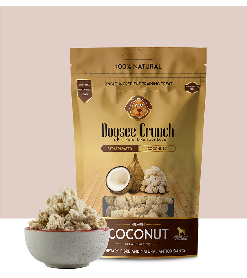 Dogsee Crunch Coconut: Fat-Separated Coconut Dog Treats - Pack Of 1