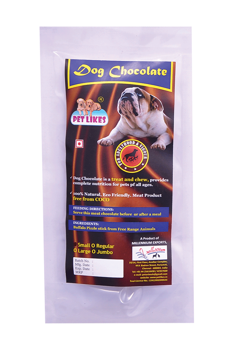 Dog Chocolate – Small (2 Stix). Buffalo Pizzle Chews For Dogs