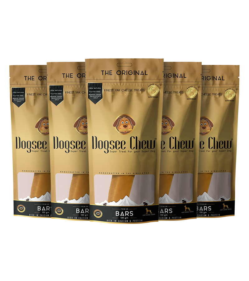 Large Bars: Long-Lasting Dental Chews For Large Dogs - Pack Of 5