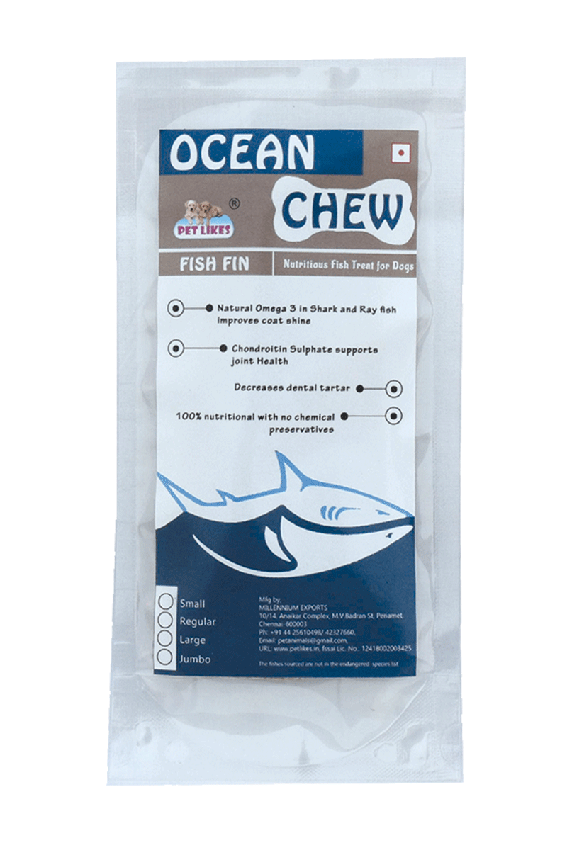 Ocean Chew (Fish Fin) – Regular Size. Fish Chews For Dogs